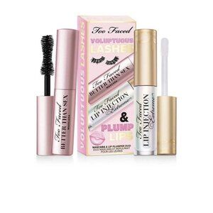 Too Faced Voluptuous Lashes & Plump Lips Mini Mascara & Lip Set New in Box